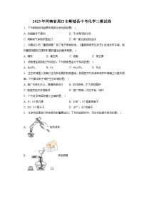 2023年河南省周口市郸城县中考化学三模试卷（含解析）