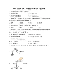 2023年河南省周口市郸城县中考化学三模试卷（含解析）