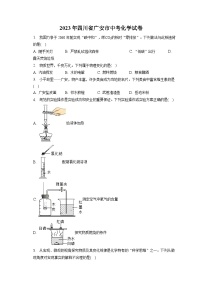 2023年四川省广安市中考化学试卷(含答案解析)