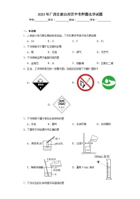 2023年广西壮族自治区中考押题化学试题（含解析）