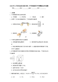 2023年6月河北省石家庄第二中学南校区中考模拟化学试题(含解析)