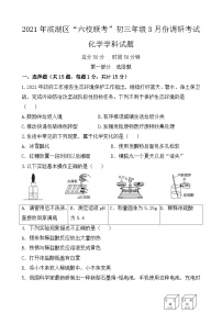 江苏省无锡市滨湖区2020-2021学年九年级下学期“六校联考”3月份调研考试化学试卷