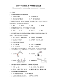 2023年河南省安阳市中考模拟化学试题（含解析）