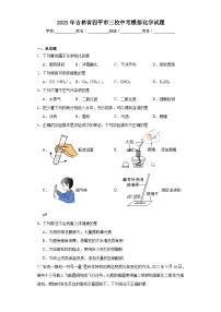 2023年吉林省四平市三校中考模拟化学试题(含解析)