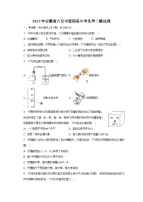 2023年安徽省六安市霍邱县中考化学二模试卷（含解析）