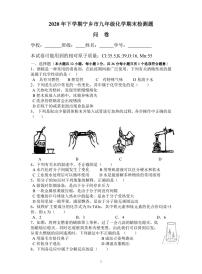 湖南省长沙市宁乡市2019-2020学年九年级下学期期末调研化学试卷