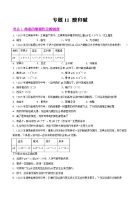 2023年中考化学真题分类汇编——专题11 酸和碱（全国通用）