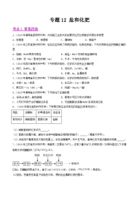 2023年中考化学真题分类汇编——专题12 盐和化肥（全国通用）