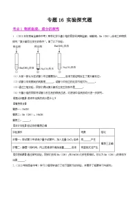 2023年中考化学真题分类汇编——专题16 实验探究题（全国通用）