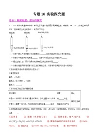 2023年中考化学真题分类汇编-专题16 实验探究题