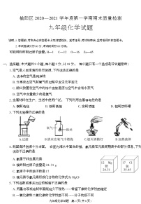 陕西省榆林市榆阳区2020-2021学年九年级上学期期末考试化学试卷