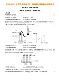 初中化学人教版九年级上册实验活动 3 燃烧的条件精品同步训练题