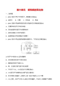 备战2023 人教版化学中考复习  高效提分作业 第六单元　碳和碳的氧化物（安徽版）