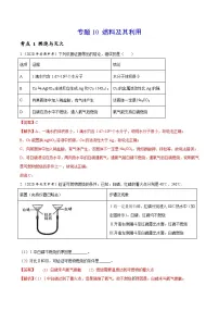 2020年中考化学真题分项汇编专题 10 燃料及其利用（含解析）