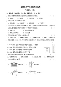 江苏省南京市金陵汇文学校2023-2024学年九年级上学期期初考试化学试题