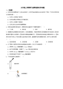 广西防城港市2023年九年级上学期学习成果监测化学试题（附答案）