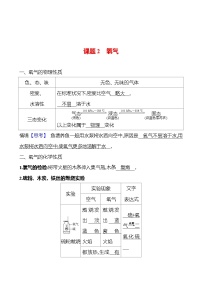 初中化学人教版九年级上册第二单元 我们周围的空气课题2 氧气精练