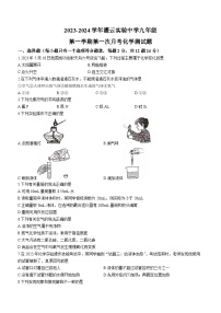 江苏省连云港市灌云县实验中学2023-2024学年九年级上学期10月月考化学试题(无答案)