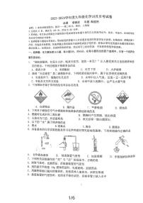 广东省惠州市第一中学2023-2024学年九年级上学期化学月考卷