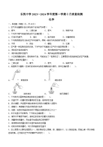 河北省保定市竞秀区乐凯中学2023-2024学年九年级上学期第一次月考化学试题