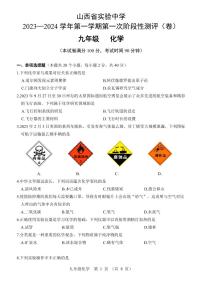 山西省太原市山西省实验中学2023-2024学年九年级上学期10月月考化学试题