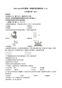 河南省驻马店市汝南县三门闸乡天中山中学2023-2024学年九年级上学期10月月考化学试题（月考）