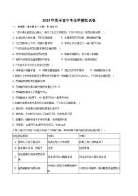 2023年贵州省中考化学模拟试卷