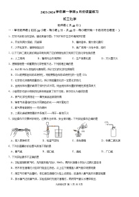 江苏省苏州市工业园区青剑湖实验中学2023-2024学年九年级上学期9月份课堂练习化学试卷（月考）