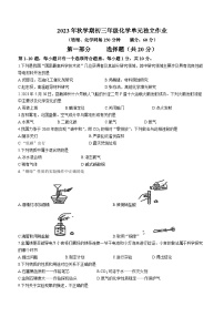 江苏省泰州市海陵区泰州中学附属初级中学2023-2024学年九年级上学期第一次月考化学试题(无答案)