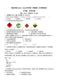 广东省佛山市顺德区美辰学校2023-2024学年九年级上学期第一次学情调查化学试题（月考）