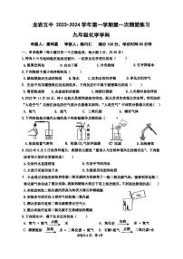 福建省龙岩市第五中学2023-2024学年九年级上学期化学第一次随堂练习（月考）