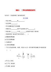 初中化学人教版九年级上册课题2 二氧化碳制取的研究精品精练