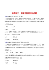 微专题二　质量守恒定律的应用 同步练习2023-2024 鲁教版化学 八年级全一册