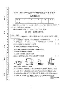 陕西省西安市浐灞第二中学2023-2024学年九年级上学期十月月考化学试卷（月考）