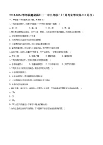 2023-2024学年福建省福州十一中九年级（上）月考化学试卷（10月份）（含解析）