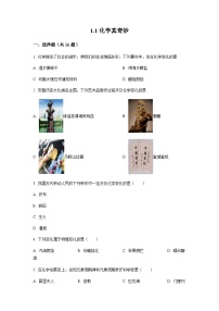 鲁教版九年级上册第一节 化学真奇妙达标测试