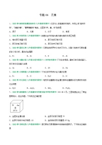 【期中真题】（人教版）2023-2024学年九年级化学上册 期中真题分类专题汇编 专题06 元素-试卷.zip