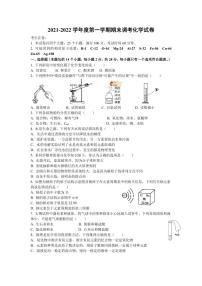 河南省郑州市中原区学森实验学校2021-2022学年九年级上学期期末化学试题