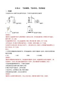 中考化学二轮复习核心考点培优训练专项05 气体制取、气体净化、性质验证（含解析）