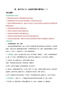 中考化学二轮复习重难点提升训练考点10—实验探究题专题突破（二）（含解析）