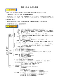 人教版中考化学一轮复习单元巩固精品讲义第十二单元 化学与生活（含解析）