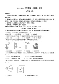 陕西省榆林市定边县2023-2024学年九年级上学期期中化学试题