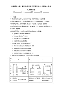 初中化学实验活动6 酸、碱的化学性质综合训练题