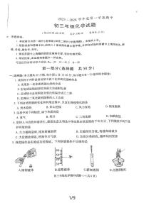 陕西省西安市2023-2024学年九年级上学期期中化学试题