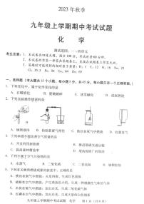 湖南省衡阳市衡南县2023-2024学年上学期九年级期中教学质量检测化学试题