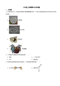 山东省淄博市2023年八年级上学期期中化学试题(附答案）