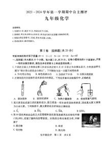 山西省运城市盐湖区2023-2024学年九年级上学期期中自主测化学试卷