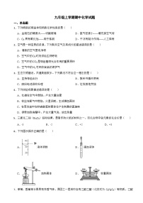 福建省南平市2023年九年级上学期期中化学试题（附答案）