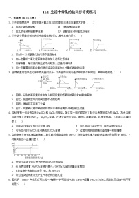 初中人教版课题1 生活中常见的盐同步测试题