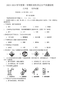 山东省青岛市市南区2023-2024学年九年级上学期11月期中化学试题